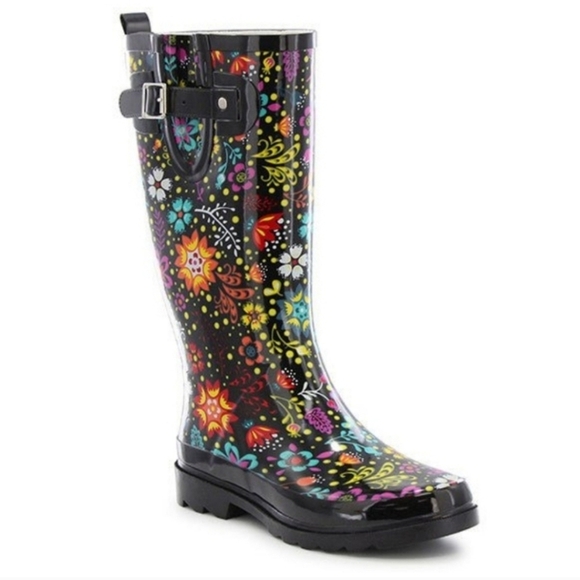 Western Chief Floral Rain Boots - Multicolor Size 7 - Picture 1 of 9